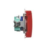 Simon Basic Gniazdo DATA do wersji IP44 z kluczem upraw. 16A 250V zaciski śrub. napis DATA na klapce czerwone *Wymagana uszczelka ramki BMGD1B.01/22 KONTAKT