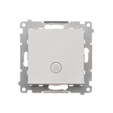 Simon 55 Przycisk zwierny pojedynczy zwierny z podświetleniem LED szybkozłączka Aluminium mat TP1L.01/143 KONTAKT