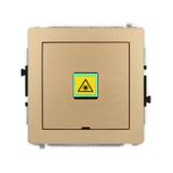 DECO Mechanizm gniazda światłowodowego/optycznego pojedynczego, bez pola opisowego złoty metalik