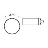 Plafoniera SYMBOL C 3 x E27 BLACK