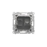 Simon 54 Gniazdo światłowodowe / optyczne pojedyncze SC/APC czarny