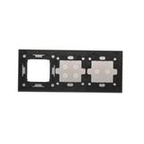 Simon 54 Touch Panel dotykowy S54 Touch 3 moduły 2 pola dotykowe poziome + 4 pola dotykowe + 1 otwór na osprzęt S54 srebrna mgła DSTR3240/71 KONTAKT