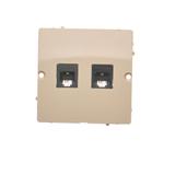 Simon Basic Gniazdo telefoniczne RJ11 podwójne Montaż gniazda na wkręty do puszki beż