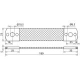 Taśma łącząca bardzo giętka dł. 180 mm, Alu
