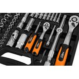 Zestaw kluczy 110 elementów 1/2",1/4", satynowy