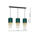 Milagro lampa wisząca Almeria 3xE27 zielono/złota MLP64500