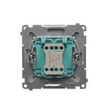 Simon Basic Łącznik schodowy 10A 250V szybkozłączka stal inox BMW6.01/21 KONTAKT