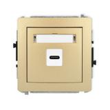 DECO Mechanizm gniazda pojedynczego 1xUSB C-C złoty