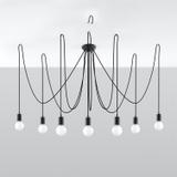 Sollux Żyrandol EDISON 7 czarny SL.0372