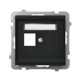 SONATA Obudowa gniazda pojedynczego typu Keystone prosta - kolor czarny metalik