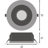 Oprawa DOWNLIGHT UGR19 DN195 PFM 21W 840 DALI WT