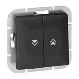 Łącznik roletowy podtynkowy Pearl, 10A, 250V, WP-10P, czarny