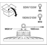 Oprawa HIGH BAY LED ALU REFLECTOR 93W