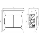 AKCENT Łącznik schodowy + jednobiegunowy - kolor brązowy