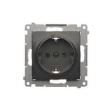 Simon 54 Gniazdo Schuko z przesłonami 16A 250V szybkozłączka antracyt DGSz1CZ.01/48 KONTAKT