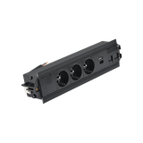SIMON 480 TS48-530E30BK0-44 Indesk 3 gn. typ E + ładow. USB A+C i płytka dla 2 złączy RJ45 keystone;