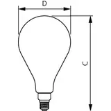 Żarówka LED 4,5W=28W 300lm 1800K LED classic-giant 28W E27 A160 GOLD PHILIPS