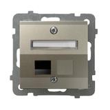 AS Obudowa gniazda pojedynczego typu Keystone skośna - kolor satyna light