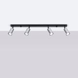 Plafon WINX 4L czarny/chrom