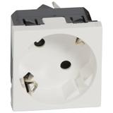 Mosaic - Gniazdo 2P+Z Schuko 16A - 250 V Kątowe 45 Stopni - Zaciski Automatyczne 077245 LEGRAND