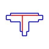 SPS 2 ŁĄCZNIK T2 LEWY CZARNY SPECTRUM T-L2