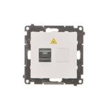 Simon 55 Gniazdo światłowodowe / optyczne pojedyncze SC/APC Jasnoszary mat