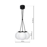 Milagro lampa wisząca Lima 3xE14 czarno/biała MLP6523