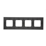 Simon 54 Nature Ramka 4-krotna Nature-Metal INOX KLASYCZNY IP20/IP44* (*IP44-należy zastosować zestaw uszczelek DUN4) DRN4/77 KONTAKT