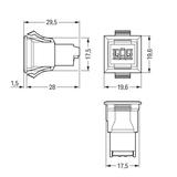 WINSTA EIB gniazdo 2-torowe SnapIn zielone