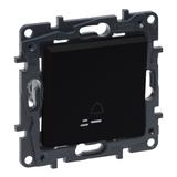 Niloe Step - przycisk pojedynczy 6 A podświetlany z symbolem dzwonka- kolor czarny, Legrand