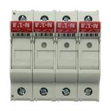 3P 10X38MFH30A 600V Midget-indicator/Neu Podstawa wkładki cylindrycznej 10x38 3p+1N 32A 690VAC wskaź