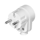 Wtyczka kątowa 2P z gniazdem biała WT-16U/G K2/BIAŁY ORNO