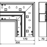 GS-DFF70170RW, Naroże płaskie 70X170 CZ.B.