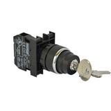 Przycisk kluczykowy 2NO, stabilny, pozycje II-0-I