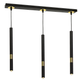lampa wisząca Monza 3xG9 czarno/złota MLP6334 Milagro