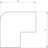 WDK/HF 10020, POKRYWA NAROŻA PŁASKIEGO 10X20MM