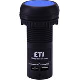 ECF-10-B - Przycisk kompaktowy z guzikiem krytym, 1NO, Niebieski