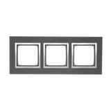 Simon 54 Nature Ramka 3-krotna Nature-Metal INOX YIN