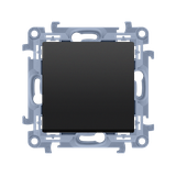 SIMON 10 Łącznik uniwersalny – schodowy bez piktogramu 10 AX szybkozłącza czarny CW6C.01/X/49