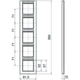 BERKER Q.3 Ramka pięciokrotna aluminium aksamit lakierowana 10156094 HAGER