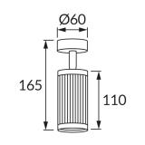 FRIDA SPT GU10 WHITE/CHROME