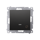 Simon 54 Przycisk „dzwonek” z podświetleniem LED 16A z. śrub. czarny