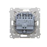 Simon 55 Przycisk zwierny potrójny szybkozłączka Szampański mat