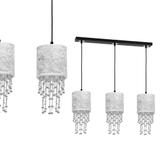 lampa wisząca Almeria 3xE27 srebrno/czarna MLP6435 Milagro