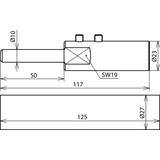 Zestaw montażowy do H VI long 20 mm czarny, 1 głowica, 2 opaski