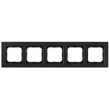 SONATA Ramka pięciokrotna - kolor czarne szkło szron