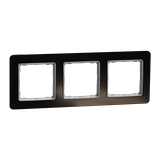 Sedna Design & Elements Ramka potrójna szkło czarne efekt szkła SDD361803 Schneider