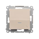 Simon 54 Łącznik schodowy z podświetleniem LED 10A 250V szybkozłączka kremowy DW6L.01/41 KONTAKT