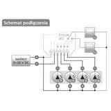 Color LED Sterownik kolorowego (RGBW) oświetlenia LED 12/24V Wi-Fi WI-RGBW-P F&F