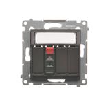 Simon 54 Gniazdo głośnikowe 1-krotne Przekrój przewodów dla wejścia i wyjścia 25 mm2 brąz mat